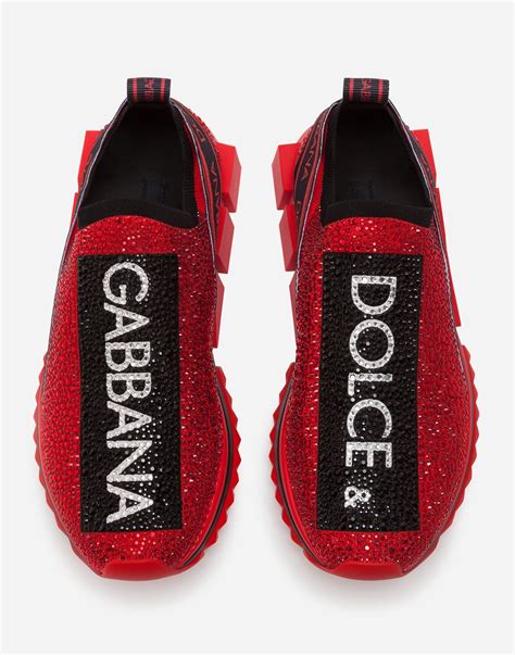 dolce gabbana sneakers red women|dolce gabbana denim heels.